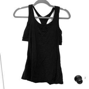 Black strappy Lululemon tank